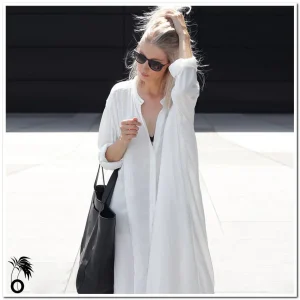 Robe d'été plage longue blanche Anita