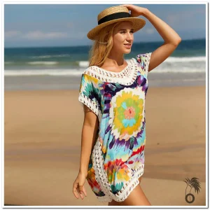 Robe de plage brodee