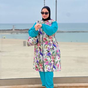 Burkini Grande Taille Imprimé Tropical – Du XL au 6XL