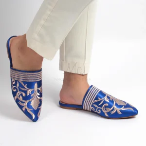 Mules en bleu