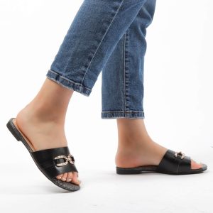 Pulpy – Sandales plates en Noir