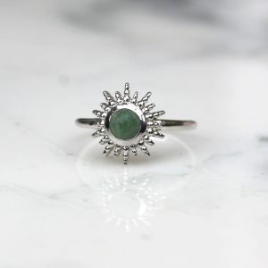 Bague Soleil – Argent 925 et Aventurine