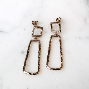 Boucles d&rsquo;oreilles Evane en plaqué or