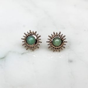 Boucles d&rsquo;oreilles Soleil – Plaqué or