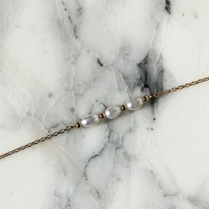 Bracelet Kia – Plaqué or et perles d&rsquo;eau douce