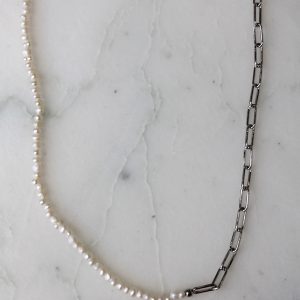 Collier Laïs – Argent et perles