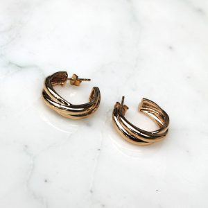 Créoles June en plaqué or