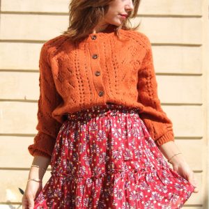 Jupe courte rouge Lydie