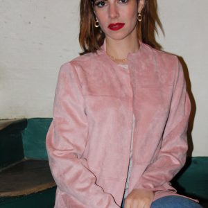 Veste Solène en suédine – Rose