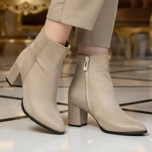 KEYLA – Bottines à talons -Beige