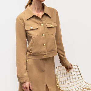 Blouson court camel - Pop