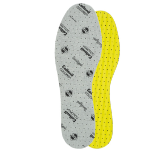 Semelle mixte Dessus coton Couche intermédiaire latex souple avec charbon actif Dessous rainuré et perforé COLLONIL LATEX SOHLE