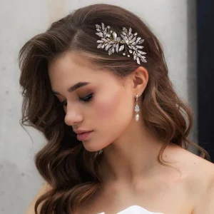 Peigne feuillage cristal