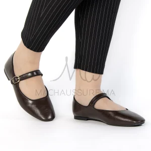 Glamour – Ballerines Femmes en Coffee