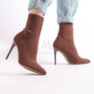 LUZIA – Bottines à Talon en Marron