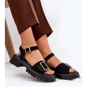 Quartz – Sandales demi talon en Noir