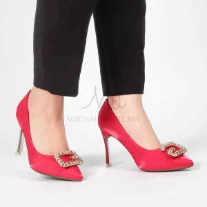 Alia – Escarpin à talon en Fuchsia