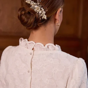 Top Odyssée dentelle écrue
