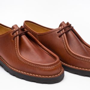 Chaussures basses homme en cuir à lacets semelle crantée GATINE Megève marron