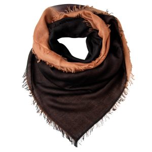 Echarpe en Cashmere Ultra Light - Noir & Marron