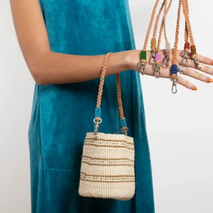 Bandoulière Cuir Tressé Clair - Porté Main