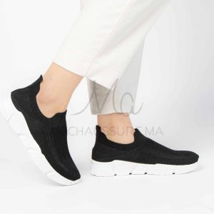 Breeze – Baskets Confort respirantes en Noir