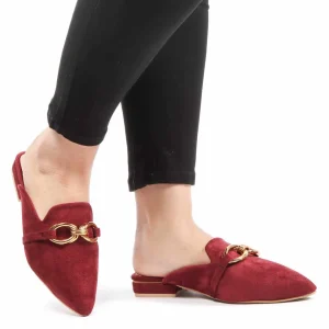 ANJAZ – Mules Femmes en Grenat