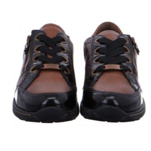 ARA Osaka baskets à lacets + zip Coloris noir / marron imprimé