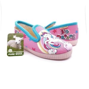 Pantoufles fillettes LA MAISON DE L&rsquo;ESPADRILLE motif Licorne