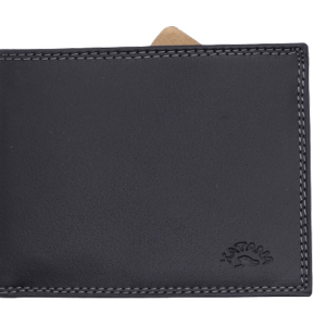 Portefeuille Italien Homme en Cuir Vachette Un volet libre KATANA Noir