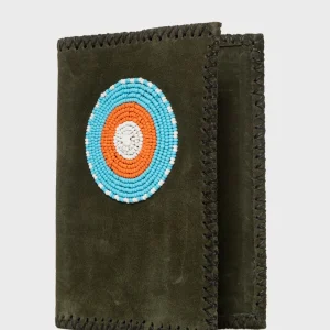 Porte-Passeport en Suède Vert & Pastille Masai