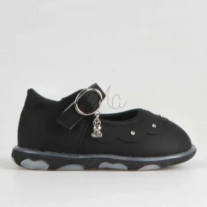 Svea – Ballerines pour fille en Noir (21-25)