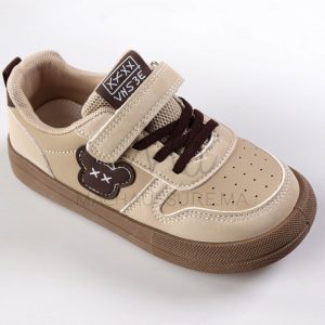 Kickster – Baskets enfants en Kaki