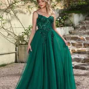 Robe de bal verte