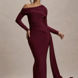 Robe de ceremonie epaule dénudée