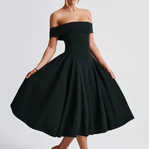 Robe de soirée épaules dénudées