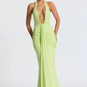 Robe longue décolleté plongeant