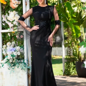 Robe longue noire ceremonie