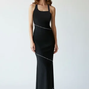 Robe noir strass