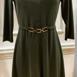 Robe Chemise Courte Imamie Kaki Uni