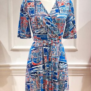 Robe Longue Rosas Playa Bleu