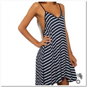 Robe de plage rayures