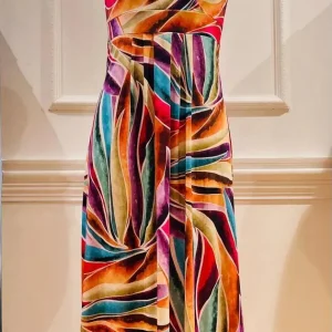 Robe Longue Eternity Feuillage Multicolore
