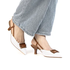 Caprisa – Escarpins demi talon en Blanc