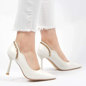 Volia – Escarpin à talon en Blanc