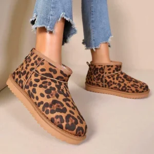 Caribou – Bottines à mini plateforme en Léopard