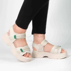 Dyna – Sandales à plateforme en Beige