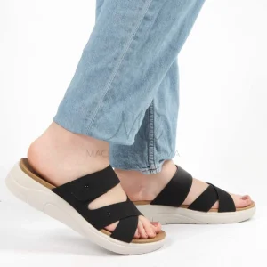 Epicéa – Sandales confortables en Noir