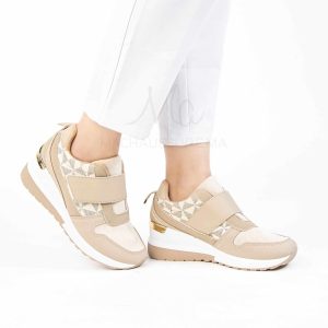 Elva – Baskets compensées en Kaki