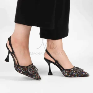 Craspédia – Escarpins à talon en Noir